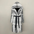 OFTBUY Real Rabbit Fur Natural Fur Coat Women Winter Fashion Warm Hooded Women Fur Jacket Designer Cold Outerwear New Fashi9on