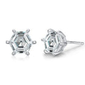 ED3187 Luxury Six Claws CZ Zircon 925 Sterling Silver Earrings Fine Jewelry for Women Wedding Engagement Party
