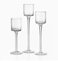 Nordic Tall Glass Candle Holder Wedding Party Centerpiece Decorative Candlestick Crystal Tealight for Dinner Table Decor