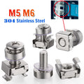 High Quality M4 M5 M6 M8 304 Stainless Steel Rack Mount Cage Nuts Screws and Washers for Rack Mount Server Cabinet