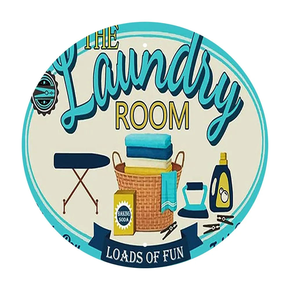 Customized Tin Sign Wall Decoration Vintage Wall Metal Tin Sign Round 30cm Hot Sale Vintage Metal Poster