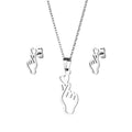 2023 Newest Stainless Steel Geometric Pop Jewelry Sets Fashion Women's Necklaces Earings Set