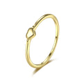 CZCITY Love Jewelry 925 Sterling Silver Ring 14K Gold Plated Vermeil Romantic Eternity Heart Ring for Women Engagement
