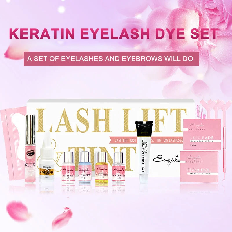 Wholesale Custom Semi-Permanent Eyelash Perm Kit Lash Lift Perming Set with Gel/Balm/Lotion Vegan Long-Lasting Professional Use