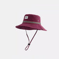Ethnic Retro Striped Fisherman Hat for Women Men Outdoor Lace-up Hiking Summer Sun Protection Casual Daily Basin South Travel