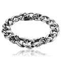 SSc-006 Steel Soldier Cuban Link Wide Chain Stainless Steel Bracelet Personality Cool Unique Titanium Bangle Jewelry