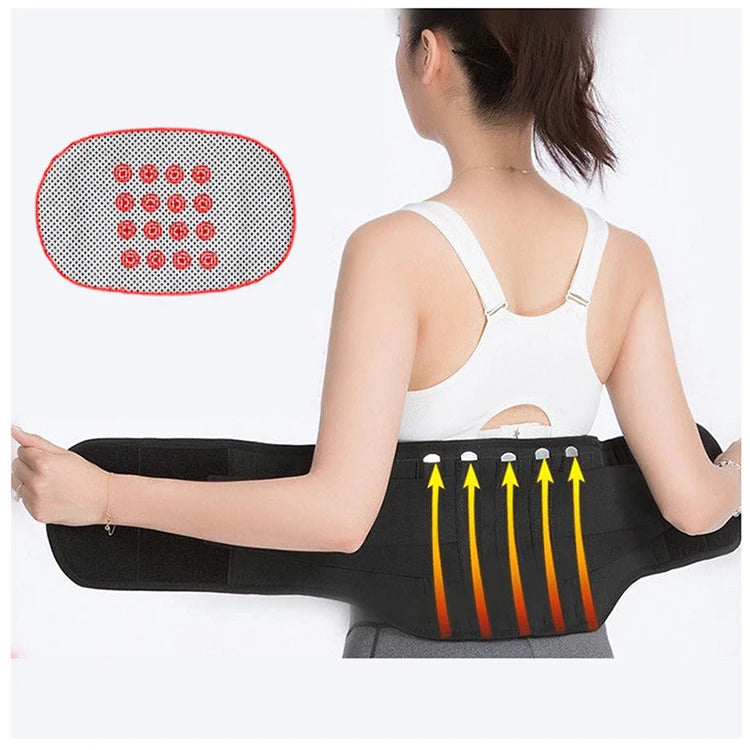 Universal Adjustable Elastic Plate Self-heating Lower Pain Massage Magnetic Therapy Back Lumbar Brace Waist Support Belt CN