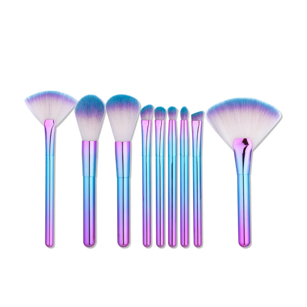 Professional Travel Makeup Brush Set Small and Nylon Cosmetic Tools for Eye Concealer and Eyebrow Pencil