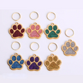 Metal Pet Tag Wholesale Zinc Alloy Dog Tag Engraved Paw Print Dog Tags