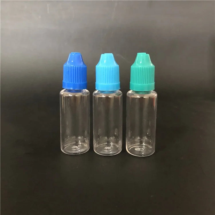 Plastic Dropper Bottle Transparent 20ml Screen Printing PET Medicine Hot Stamping Childproof Tamper Proof Cap Eye Drop Liquid