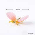 DIY Crystal Handmade Butterfly Rose Quartz Heart Butterfly