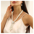 ROMANTIC Fashion Elegant Imitation Pearl Wedding Jewelry Set for Women