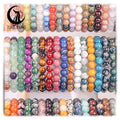 Zhe Ying Wholesale 6/8/10mm Healing Crystal Jewelry Para Mujeres Pulseras Stone Bracelet Women Stone Bracelet Natural
