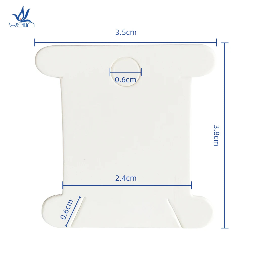 200 Pieces Portable Eco-Friendly Paper Thread Organizer Holder Floss Bobbins for Cross Cotton Thread Craft DIY Sewing Storage