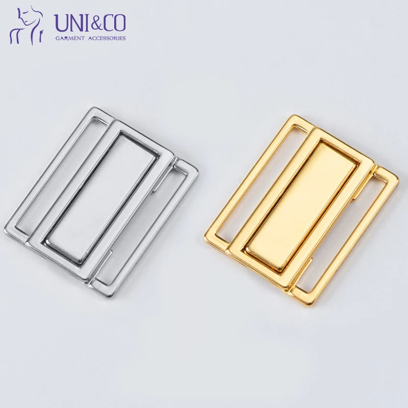 Hot Sale Swimsuit Underwear Ring Slider Hook Clip Buckle Front Closure Swimwear Accessories Nickel-Free Eco-Friendly Zinc Alloy
