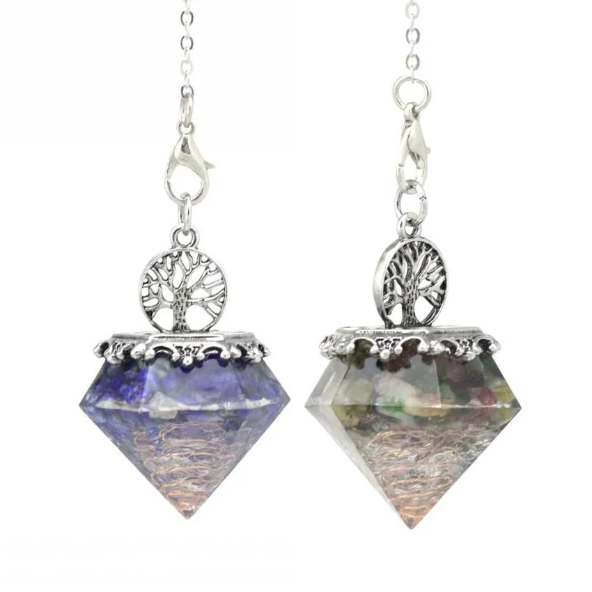 DIY Factory direct Pyramid Pendulum Energy Dowsing Gemstones Reiki christmas decoration for gift