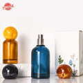 Luxury Amber Thick Bottom Perfume Bottle with Spray Head and Round Cap Lid Customizable Box