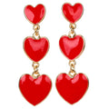 2023 Wholesale Love Heart Pendant Epoxy Stud Earrings for Women Girls Fashion Jewelry Earrings for Party Prom