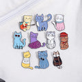 Cute Cartoon Cat Singer Badges Brooch Lapel Pin for Women Clothes on Backpack Accessories Jewelry Soft Enamel Lapel Pin