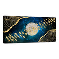 Nordic Style Canvas Wall Art Modern Moon Picture Still Life Artwork for Living Room Office Decorative Painting Framed