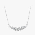Ailmay Genuine 925 Sterling Silver Fine Irregular Shape Clear Zircon Pendant Necklace for Women Wedding Statement Fine Jewelry