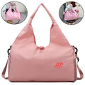 Yoga Sports Gym Bags for Women With Shoes Compartment Foldable Duffle Bag With Adjustable Yoga Mat Holder