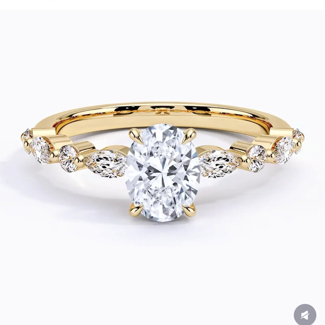 New Design Igi Certified Lab Grown Diamond 18k Solid Gold Rings Engagement Ring Jewelry for Women Men