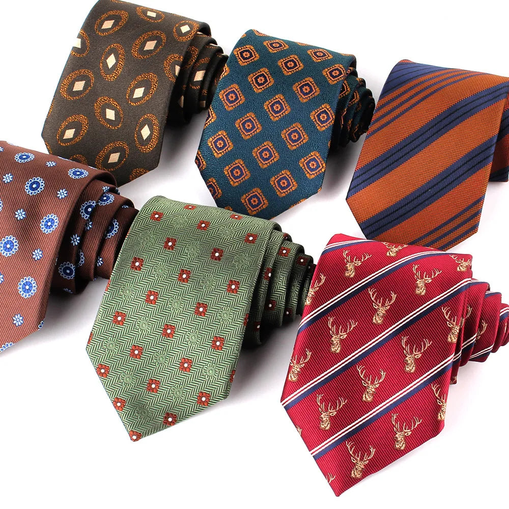 Manufacturer Custom Red Stripe Tie for Event Silk Formal Tie  in 8cm for Men Wedding Party