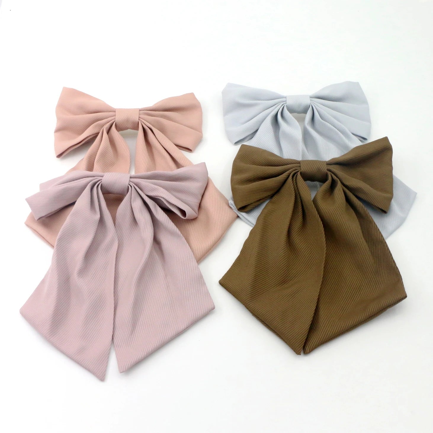 Factory Direct Sale New Spring Color Fabric Bow Knot Fresh Hair Clip Hair Accessories for Girls