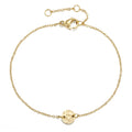 EManco Fashion Bracelet 316L Stainless Steel Simple Round Hammered Disc Chain Bracelet for Women Girls