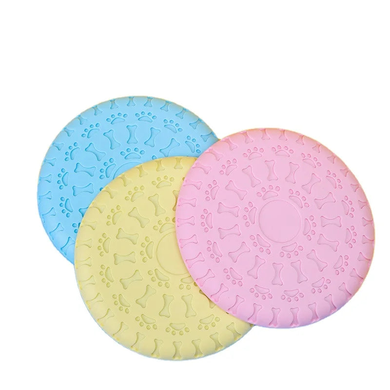 Eco Friendly Resistance to Bite Rubber Flying Disc Pet Training Behavior Products Dogs Food Puzzle Feeder Toys for Iq Training