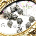Hot Sale Shiny Zircon Flower  Button Fancy Coat Metal Rhinestone Buttons Silver Shanks for Women Clothing