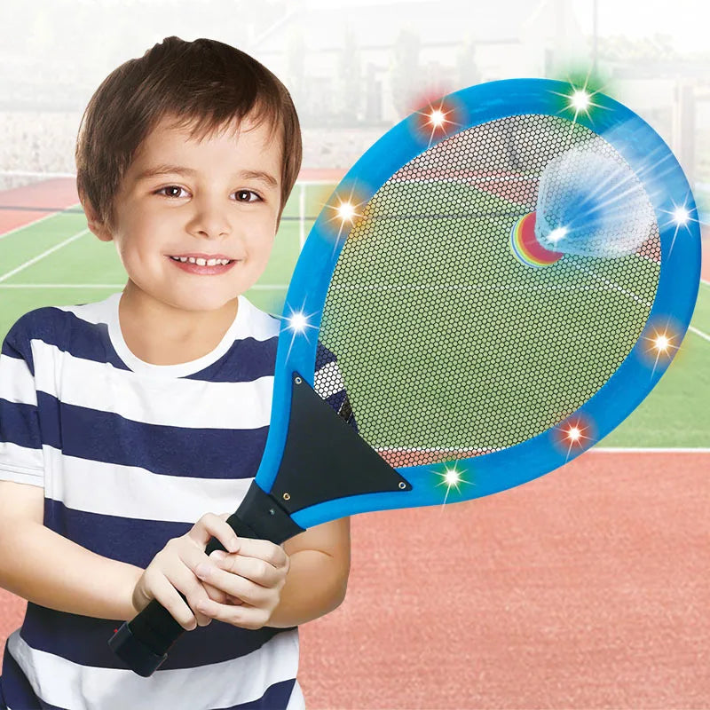 Net Red Children's Outdoor Sports Badminton Racket Luminous Tennis Racket Suit with Lighting for Sports Outings