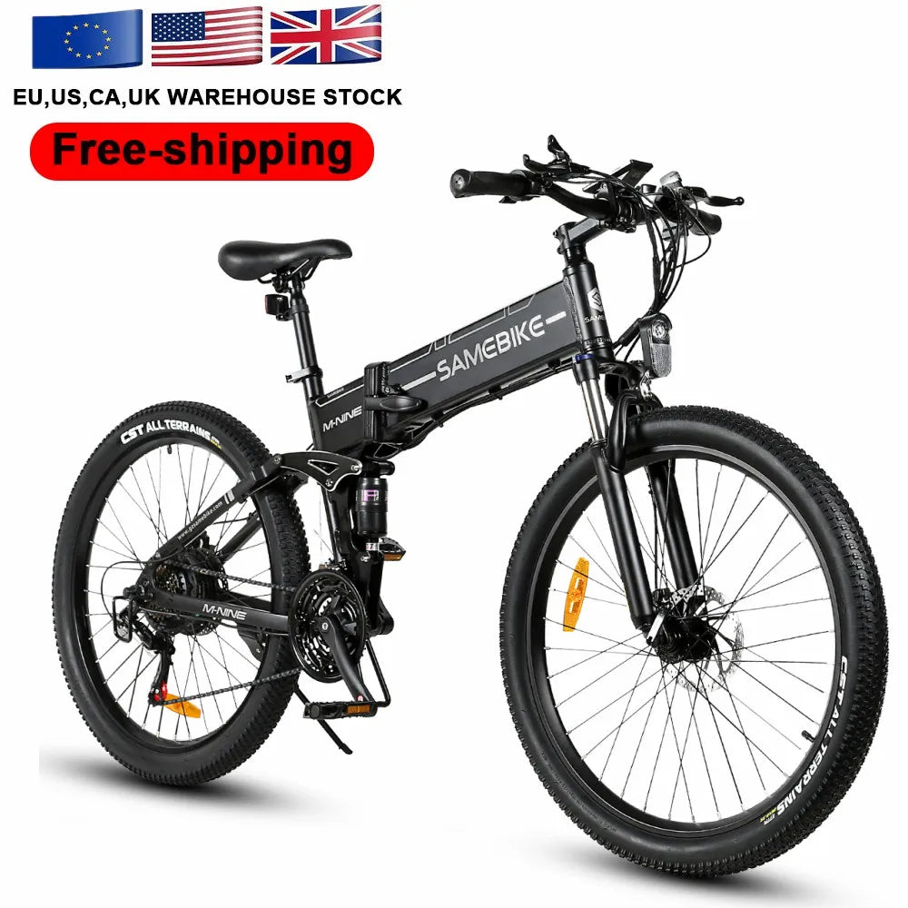 UK Warehouse High Speed Motor 21 Speed Super Quality Lithium Battery Foldable Full Suspension Mountain Electric Bike