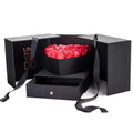 In Stock Open Door Drawer Packaging Necklace Gift Bouquet Empty Paper Box Eternal Rose Jewelry Flower Box Mother's Day Gift