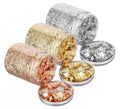 Shiny Gold Leaf Flakes Sequins Glitters Confetti for Painting Arts Nail Art Foil Decorative Paper Resin Mold Fillings