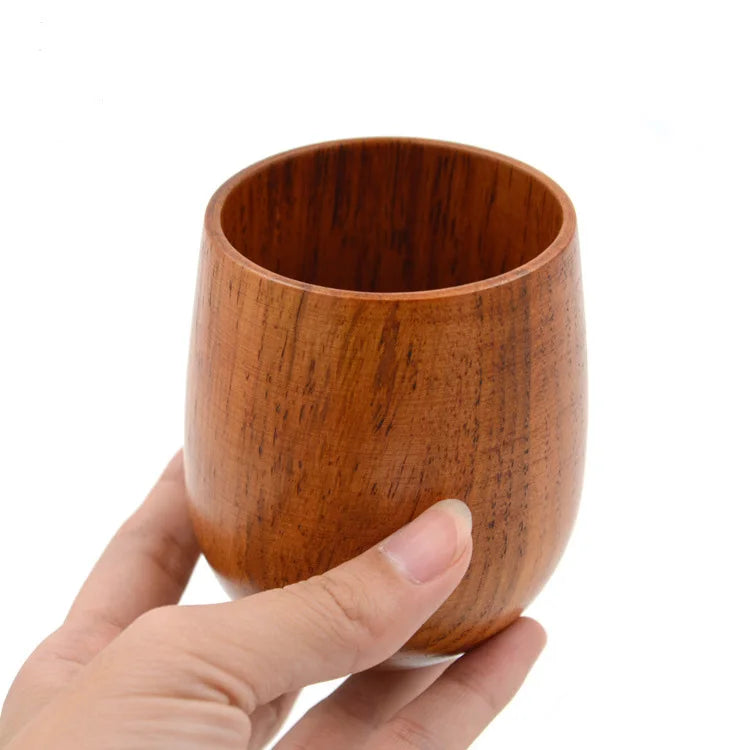 Factory Direct Wooden Drinking Cup Vintage Jujube Wood Beer Mug Wooden Tea Cups