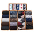 Wholesale Business Man Socks 5 Colors One Set Pack With Box Men Classic Crew Socks