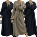 Hot Sale New Design Modest Wear Islamic Clothes 3 Pieces Sets Muslim Women Dress With Stones