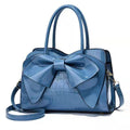 2025 Branded Oem Customised Cute Blue Leather High Quality Colorful Designer Luxury Crossbody Hand Bag Girls