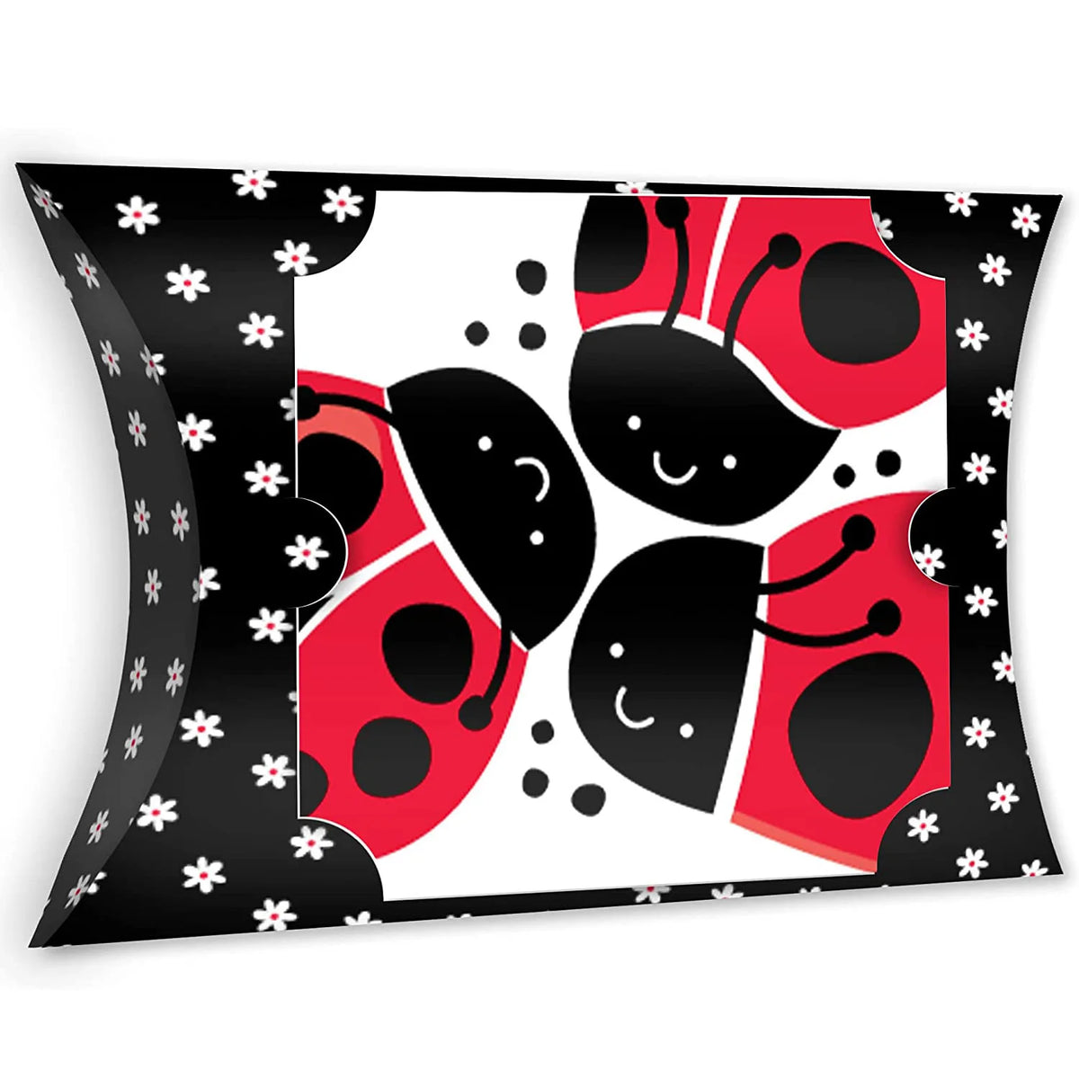 Wholesale Cute Little Ladybug Paper Box Birthday Jewelry Pillow Shaped Big Dot Lollipop Candy Gift Box Pillow