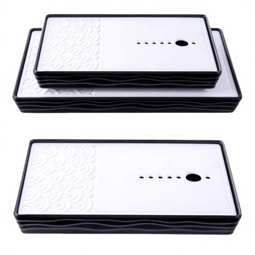 Wholesale Price Japanese Hotel Restaurant Tray Sushi Sashimi Plate Black Rectangle Dry Ice Plate