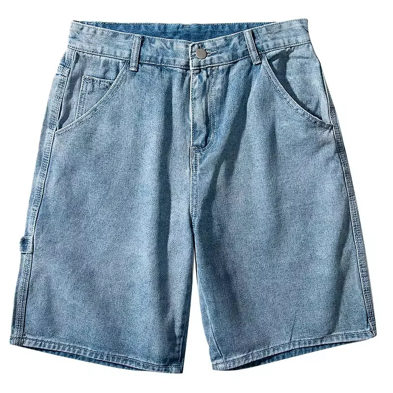 Washed Custom Denim Shorts for Men Cotton Shorts Man Jogging Wear Print Logo Blank Men's Shorts