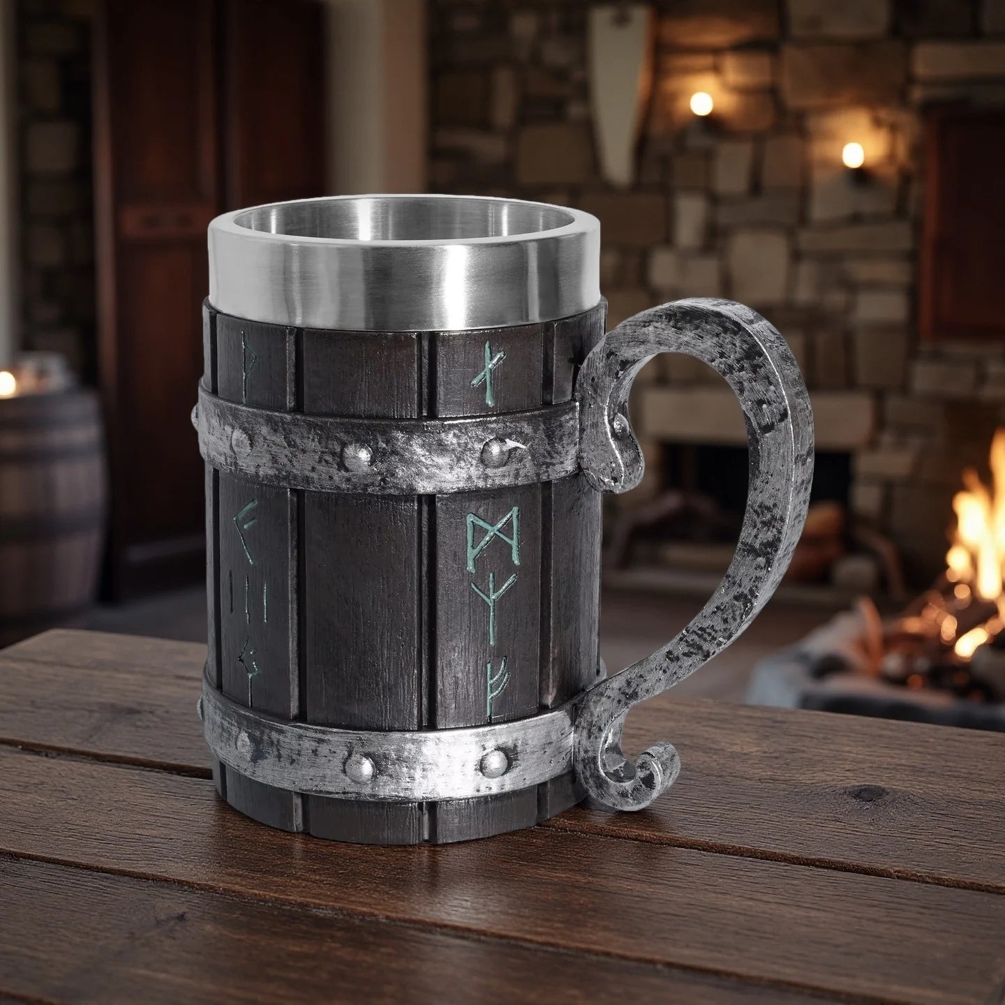 Viking Tree of Life Mug Set VK02 Celtics Thor Beer Mug Collection Resin Novelty Party Wood Barrel Cup Viking Mug Stuff