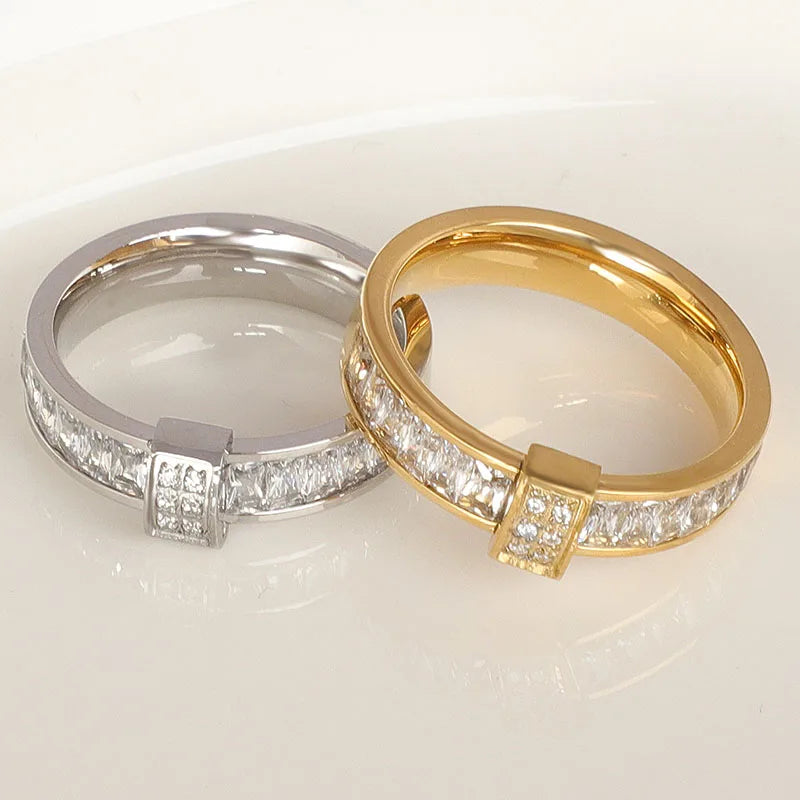 Wholesale Moissanite Eternity 18k Gold Engagement Radiant Wedding Sliver Men Women Couples Diamond Jewelry Rings Bijoux Femme