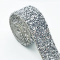 1cm Hot Fix Resin Rhinestone Trim Iron-on Strass Crystal Strip Ribbon Banding Tape for Wedding Dresses Clothes & Crafts