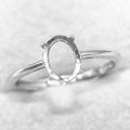 Sterling Silver 5*7/6*8/7*9/8*10/9*11/10*12/10*14/12*16/13*18/14*19/15*20mm Semi Mount Ring Frame Without Center Stone for Inlay