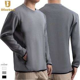 Zipper Pocket Fitness Oversized Round Neck Workout Gym Tops T-shirt for Men