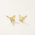 Nagosa Minimalist 925 Sterling Silver Gold Vermeil butterfly Stud Earrings for Women