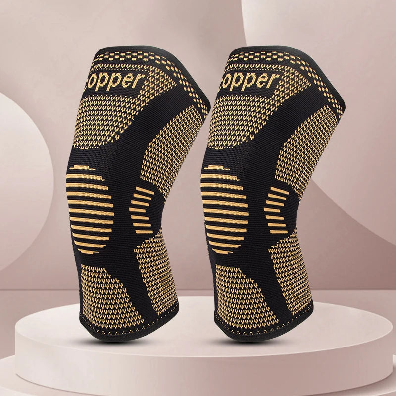 Bases 2024 Band Copper Nylon Protective Knee Brace Support Compression Sleeve Knee Pad Wrap Volleyball Knee Pads for Arthritis